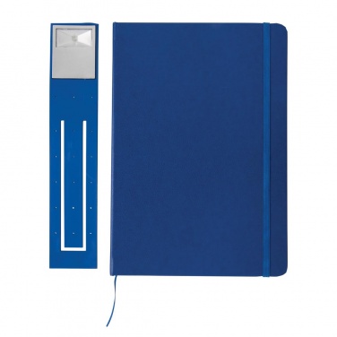 Logotrade business gifts photo of: A5 Notebook & LED bookmark, blue