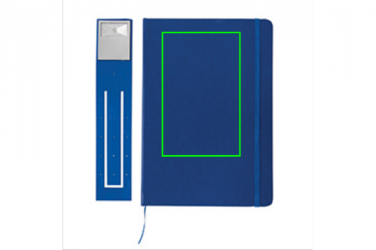 Logo trade promotional products image of: A5 Notebook & LED bookmark, blue