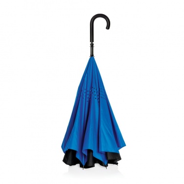 Logo trade promotional products picture of: 23" Xindao  manual reversible umbrella, black-blue