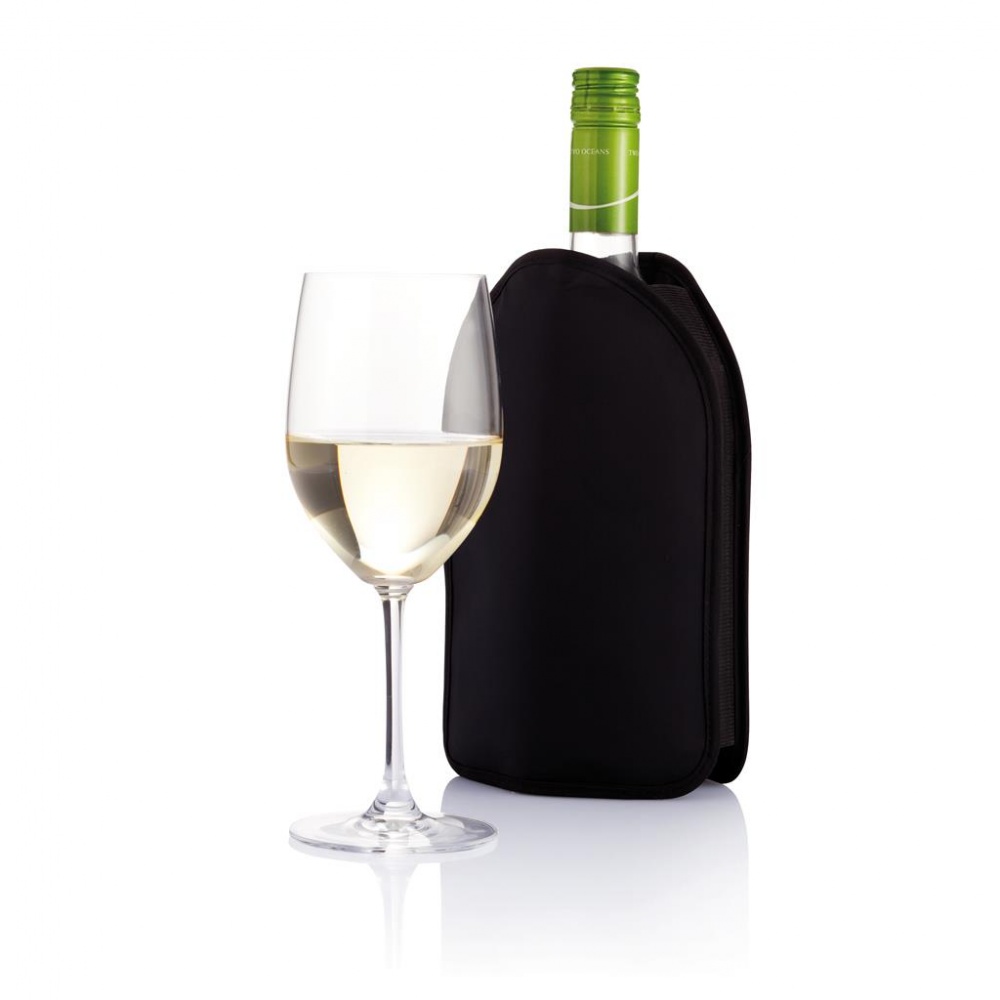 Logo trade promotional products image of: Wine cooler sleeve, black