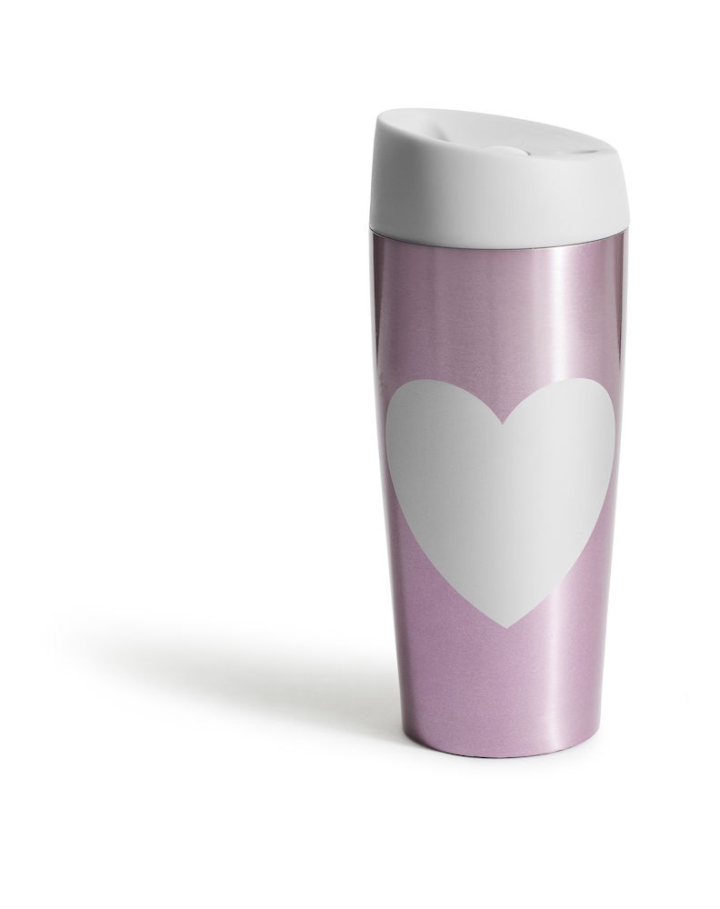 Logotrade promotional giveaways photo of: Car mug with lockable pressure function 400 ml heart, pink