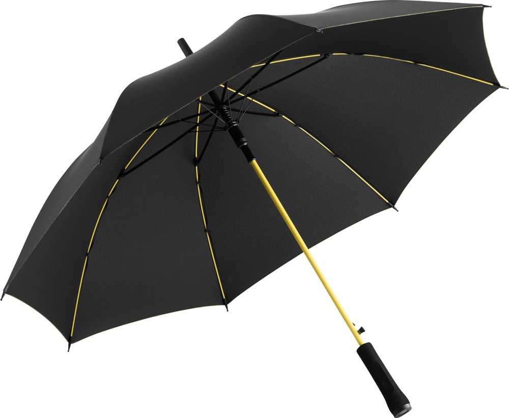 Logotrade promotional item image of: AC regular umbrella Colorline black/yellow