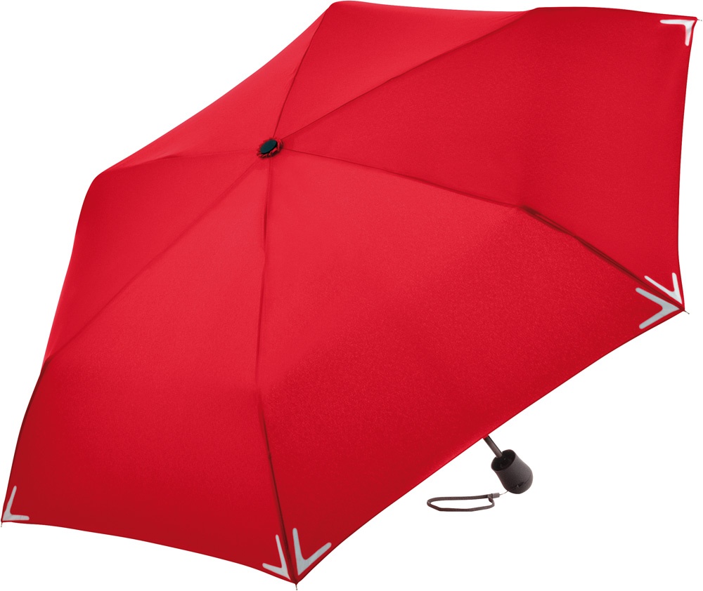 Logotrade promotional giveaway image of: Mini umbrella Safebrella® LED light 5171, Red