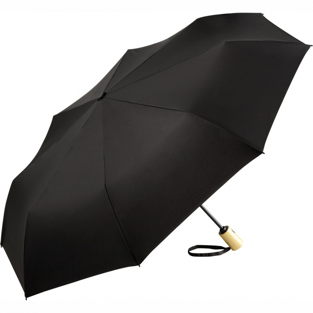 Logo trade promotional gifts image of: AOC mini umbrella ÖkoBrella 5429, Black