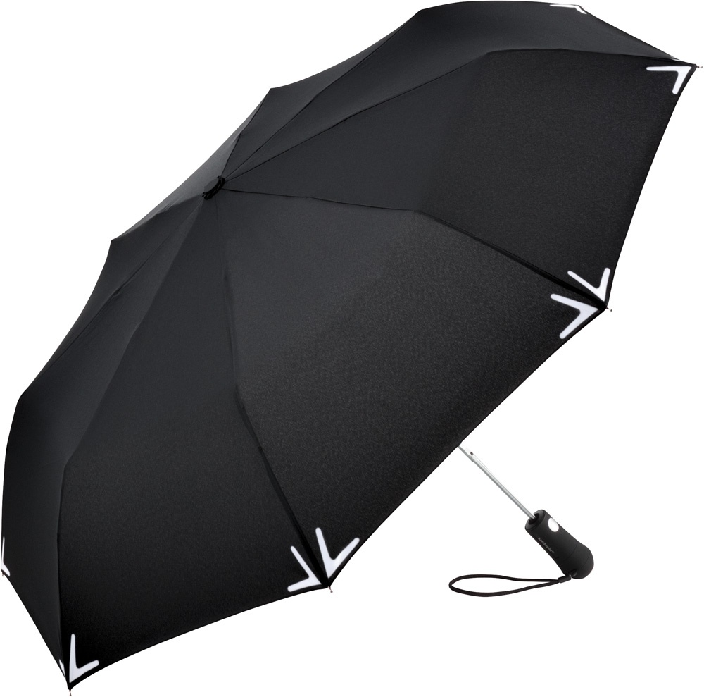 Logotrade advertising product image of: AC mini umbrella Safebrella® LED 5571, Black