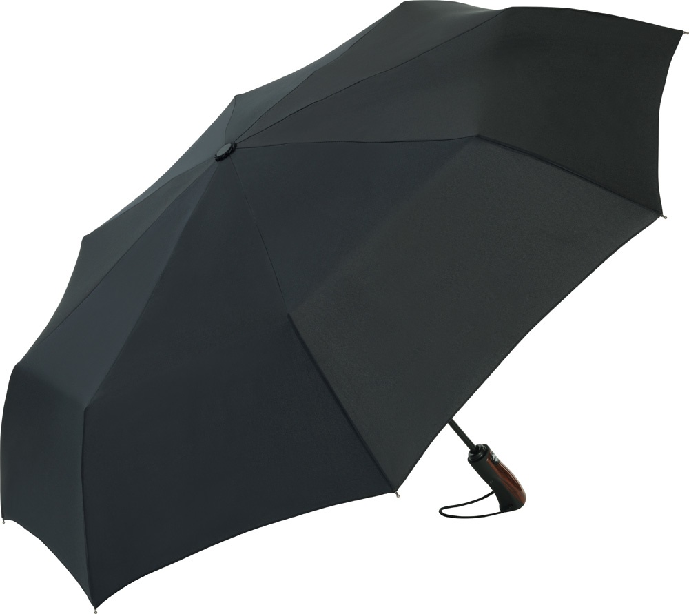 Logo trade promotional giveaways picture of: AOC oversize mini umbrella Stormmaster, black