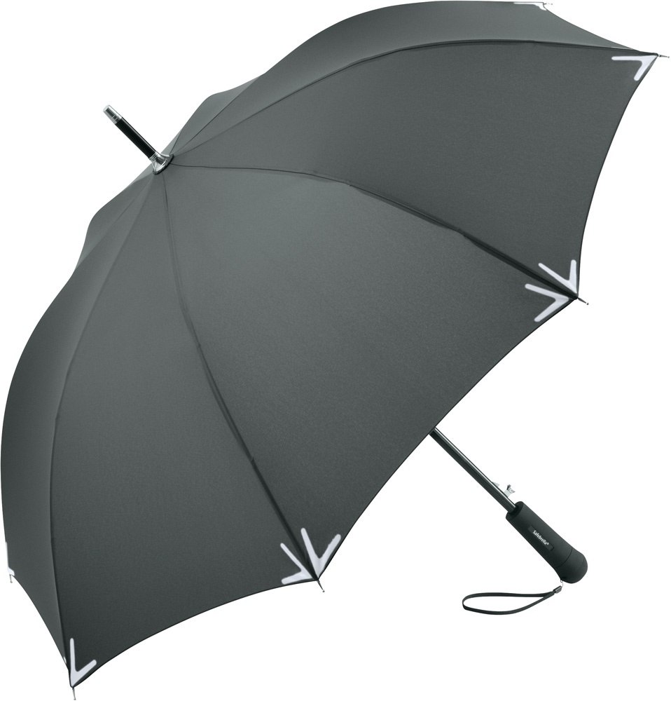 Logotrade promotional item picture of: AC regular umbrella Safebrella® LED, grey