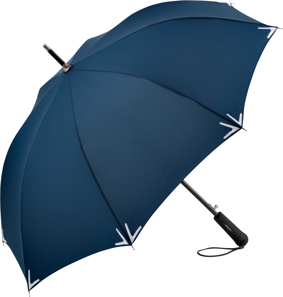 Logotrade promotional product picture of: AC regular umbrella Safebrella® LED, blue