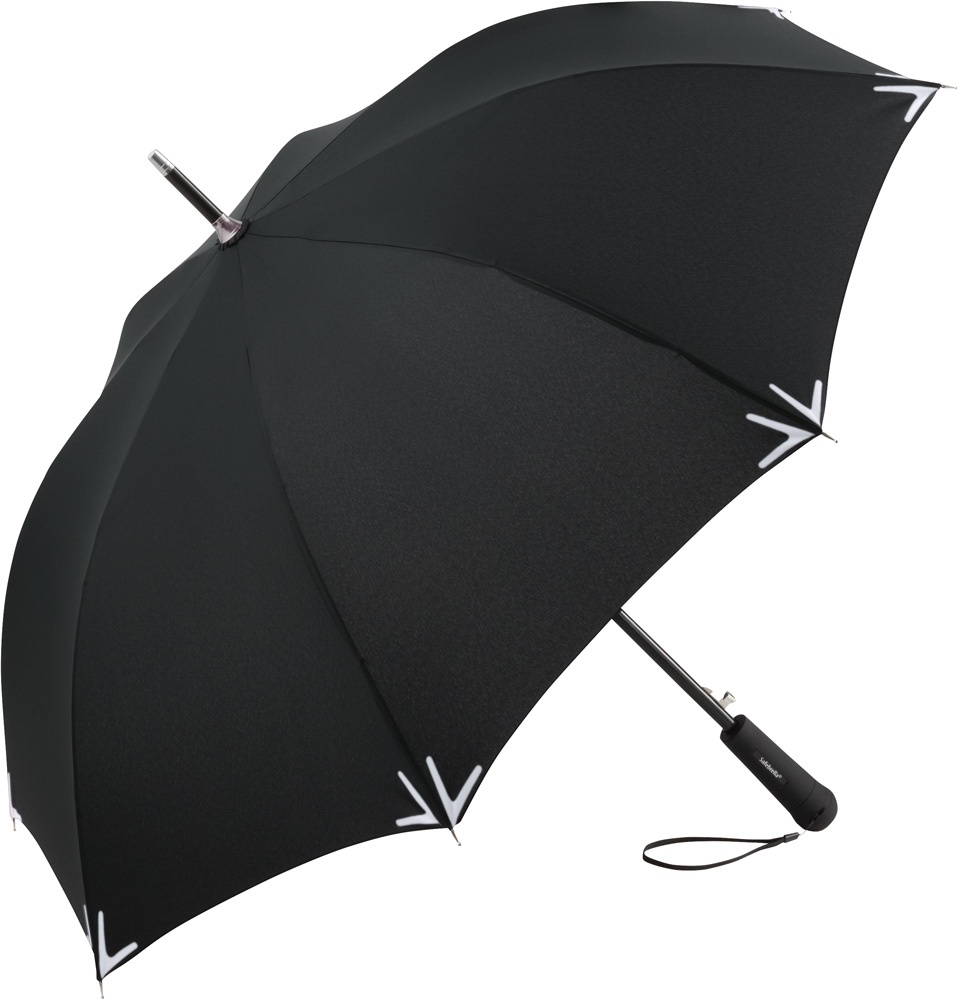 Logotrade corporate gift image of: AC regular umbrella Safebrella® LED, Black