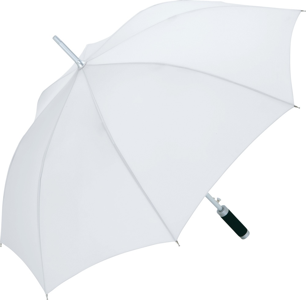 Logo trade promotional giveaways image of: AC alu regular umbrella Windmatic, white