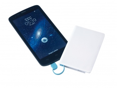 Logo trade advertising products picture of: Mobile Powerbank, Backup, white