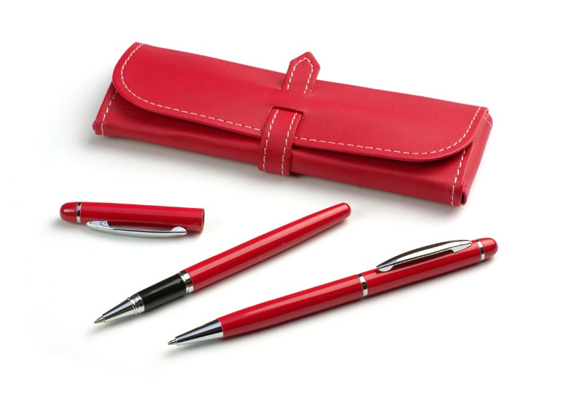 Logotrade promotional giveaway image of: Montana writing set, red