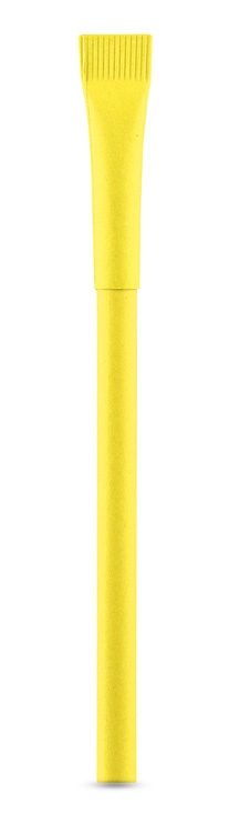 Logo trade promotional item photo of: Paper ball pen PINKO, Yellow