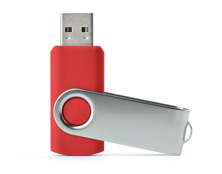 Logo trade promotional items image of: USB flash drive TWISTER 8 GB, Red