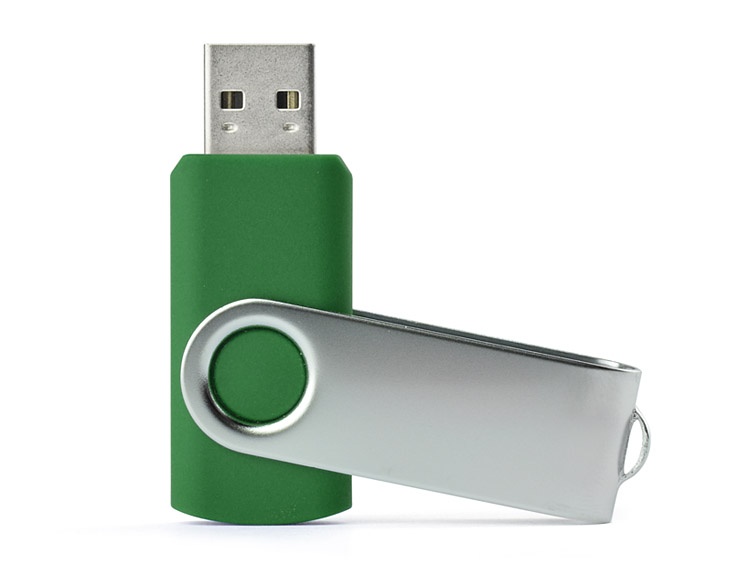 Logotrade promotional giveaway picture of: USB flash drive TWISTER 8 GB, Green