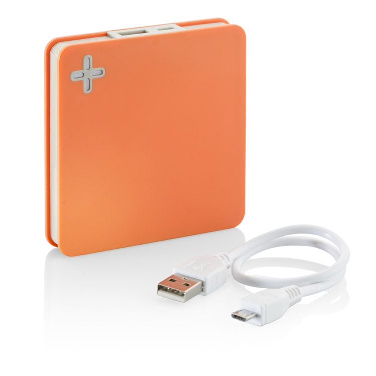 Logo trade corporate gifts image of: Power bank MAIS 5200 mAh, Orange