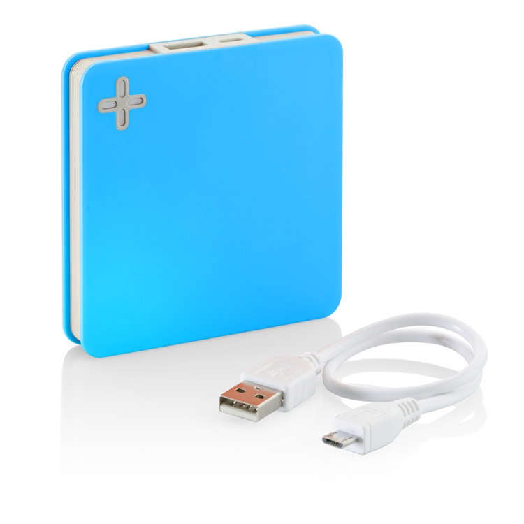 Logo trade advertising products image of: Power bank MAIS 5200 mAh, Light Blue