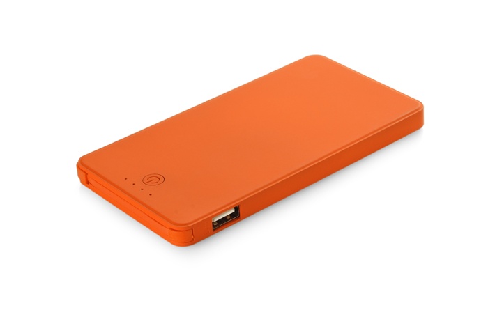 Logo trade promotional items picture of: Power bank VIVID 4000 mAh, Orange