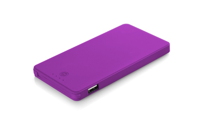 Logo trade promotional gift photo of: Power bank VIVID 4000mAh, Lilac