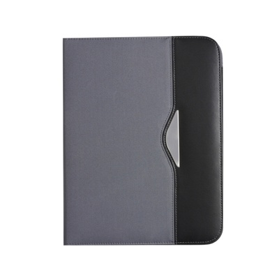 Logo trade corporate gifts image of: Conference folder with notebook, grey