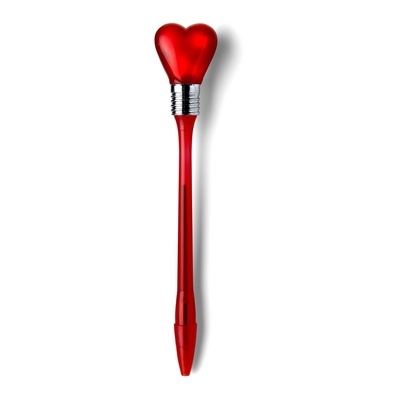 Logotrade promotional product image of: Ball pen "heart", Red