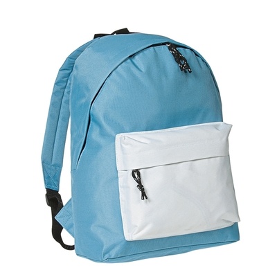 Logo trade advertising products picture of: Backpack, Light Blue/White