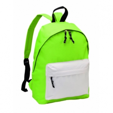 Logo trade promotional items image of: Backpack, Green/White