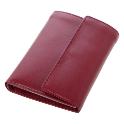 Logotrade business gift image of: Mauro Conti leather wallet for women, red