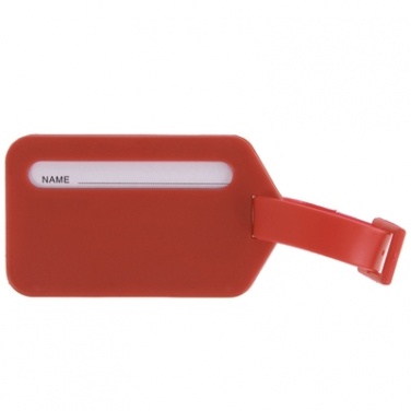 Logo trade promotional giveaways picture of: Luggage tag, Red