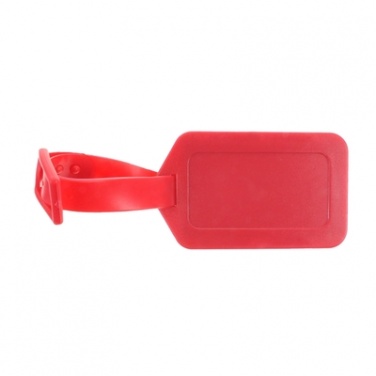 Logo trade corporate gifts image of: Luggage tag, Red