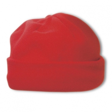 Logotrade promotional giveaway image of: Fleece hat, Red