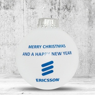 Logotrade promotional giveaway picture of: Christmas ball with 1 color logo, 8 cm