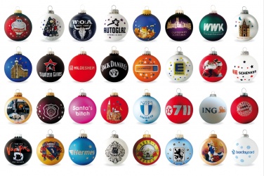 Logotrade corporate gifts photo of: Christmas ball with 4-5 color logo 7 cm