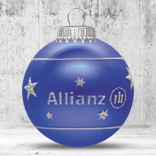 Logo trade business gifts image of: Christmas ball with 4-5 color logo 8 cm