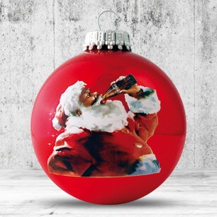 Logo trade promotional merchandise photo of: Christmas ball with 4-5 color logo 8 cm