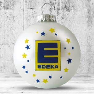 Logotrade promotional product picture of: Christmas ball with 4-5 color logo 8 cm