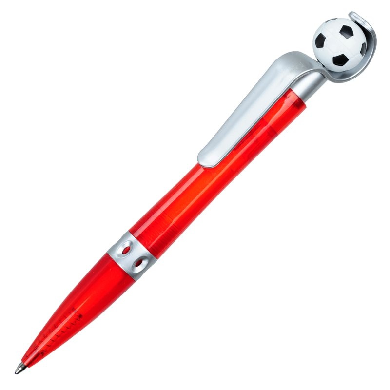 Logo trade advertising product photo of: Kick ballpen for Fans, red