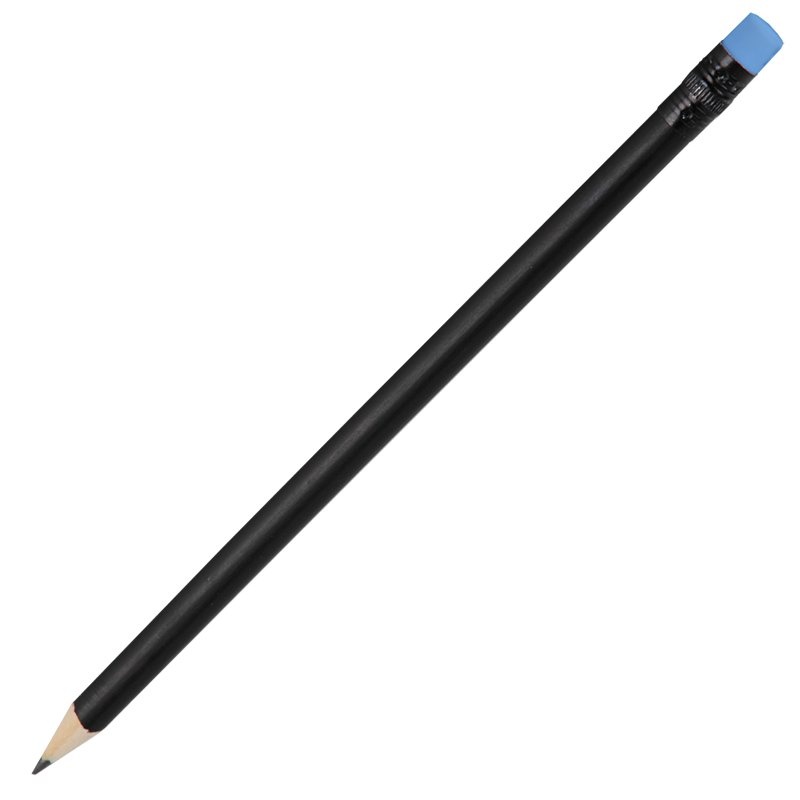 Logotrade promotional product image of: Wooden pencil, blue/black