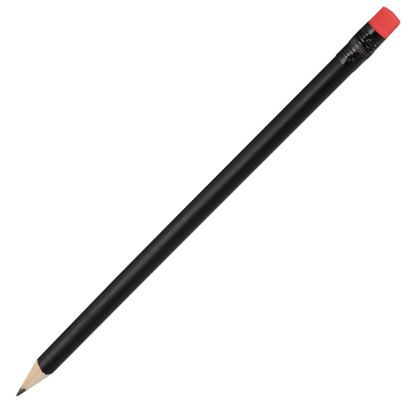 Logo trade promotional product photo of: Wooden pencil, red/black