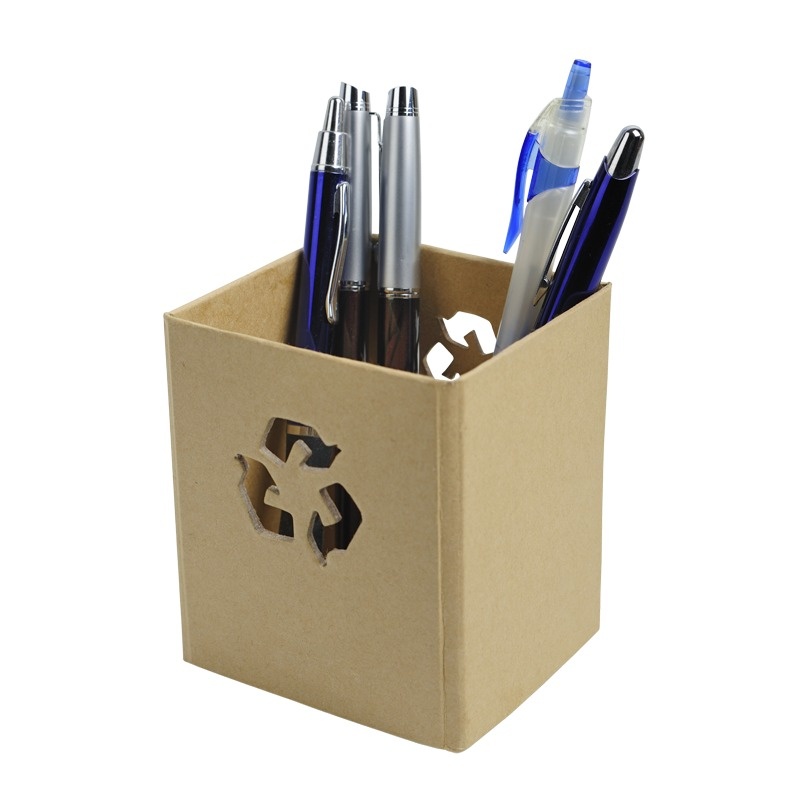 Logo trade promotional item photo of: Recover pen holder, brown