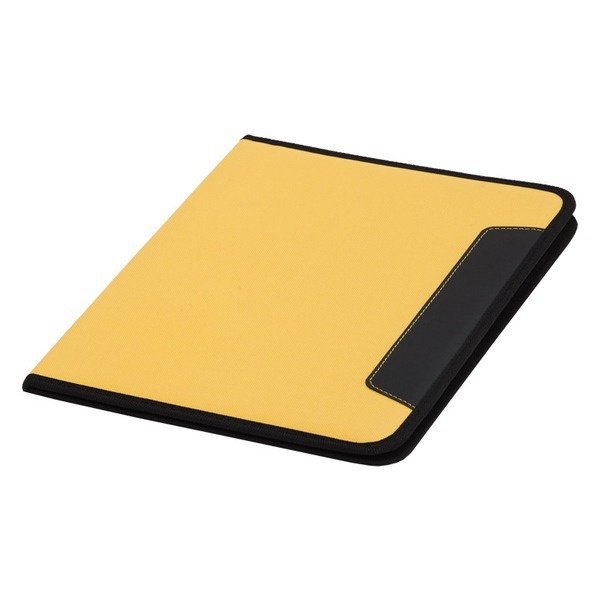 Logo trade promotional giveaways picture of: Ortona A4 folder, yellow/black