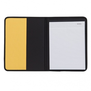 Logotrade promotional giveaway image of: Ortona A4 folder, yellow/black