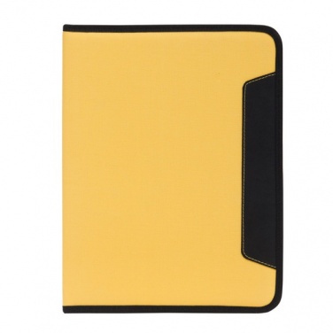 Logo trade business gift photo of: Ortona A4 folder, yellow/black