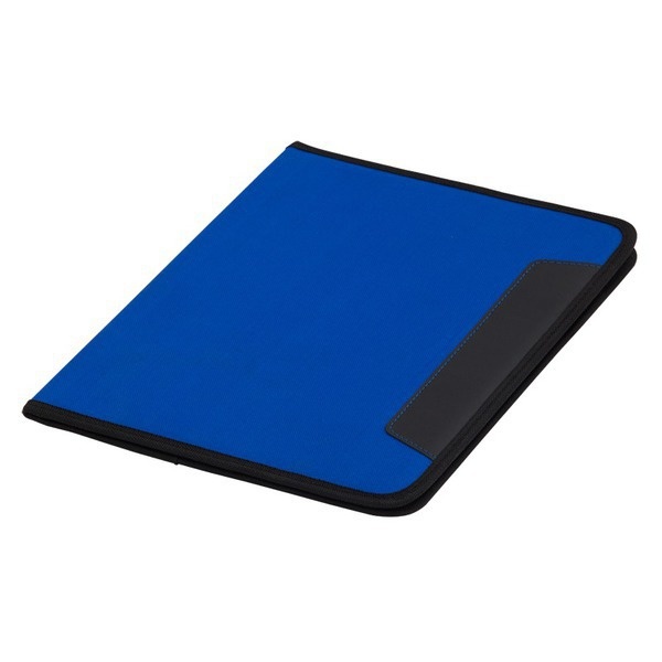 Logo trade advertising products image of: Ortona A4 folder, blue/black