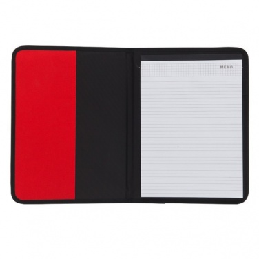 Logo trade promotional products image of: Ortona A4 folder, red/black