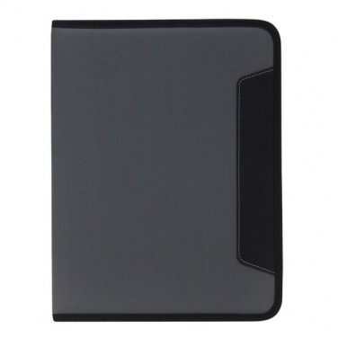 Logo trade promotional gifts image of: Ortona A4 folder, grey/black