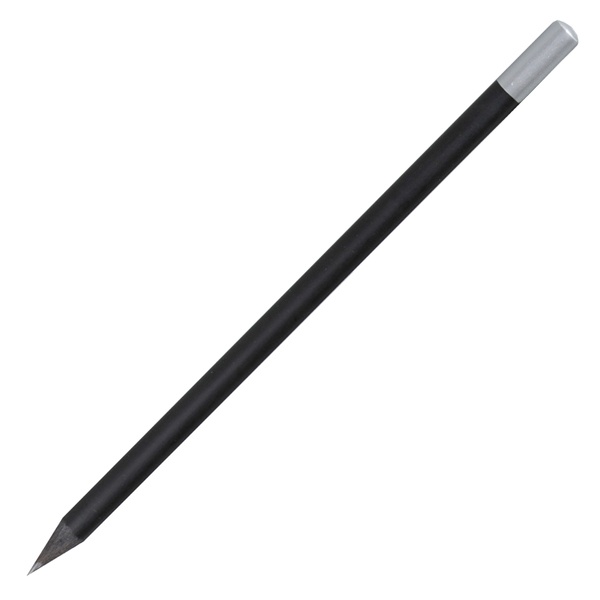 Logo trade promotional merchandise picture of: Wooden pencil, black