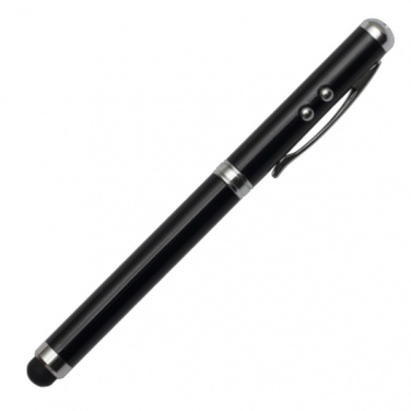 Logotrade promotional giveaway picture of: Supreme ballpen with laser pointer - 4 in 1, black