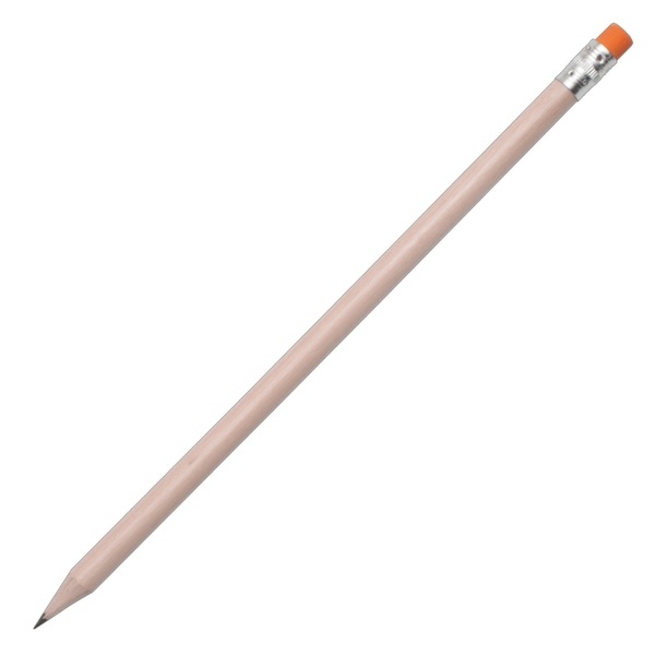 Logotrade promotional gift picture of: Wooden pencil, orange/ecru