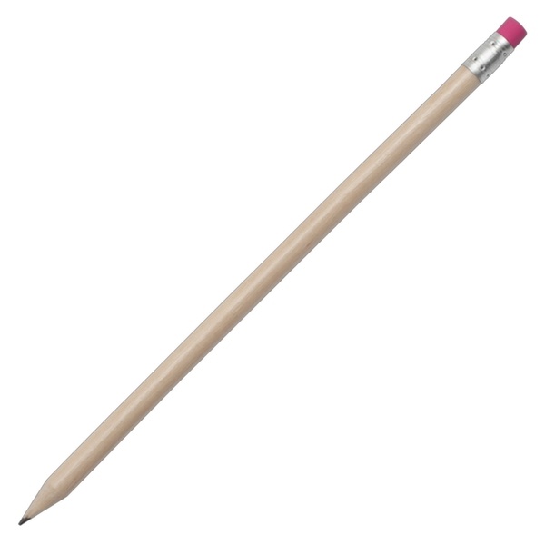 Logo trade business gift photo of: Wooden pencil, pink/ecru